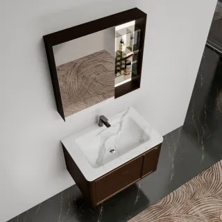 Тумба под раковину  Black&White Universe 929800 американский орех 80 см